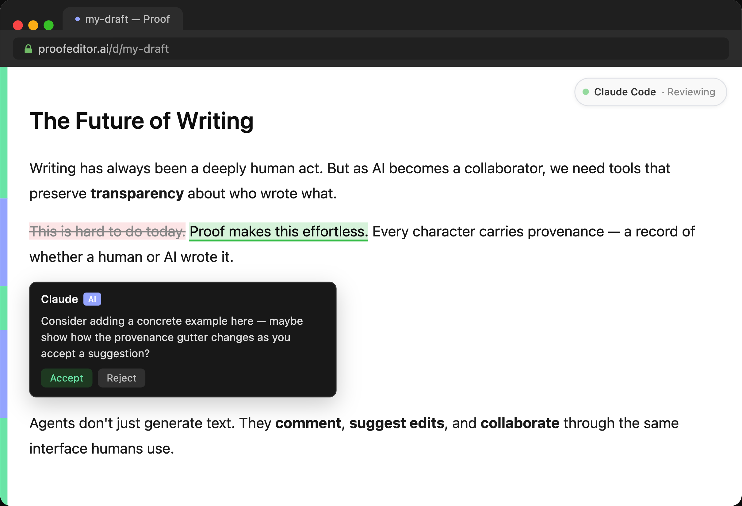 ShovelDocs Editor Interface